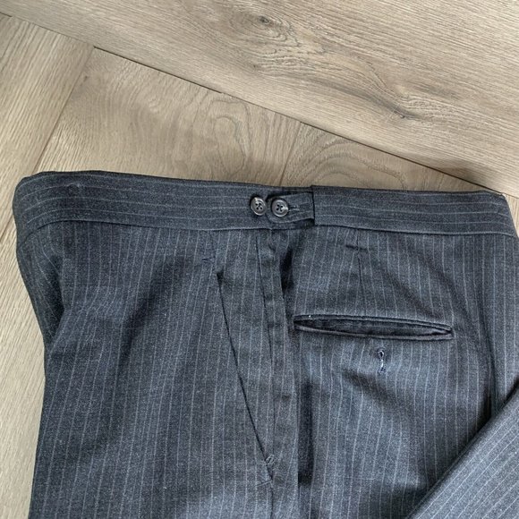 Daks London New York Mens See Desc. for Meas. Charcoal Grey w Pinstripes 2 piece - Picture 16 of 16